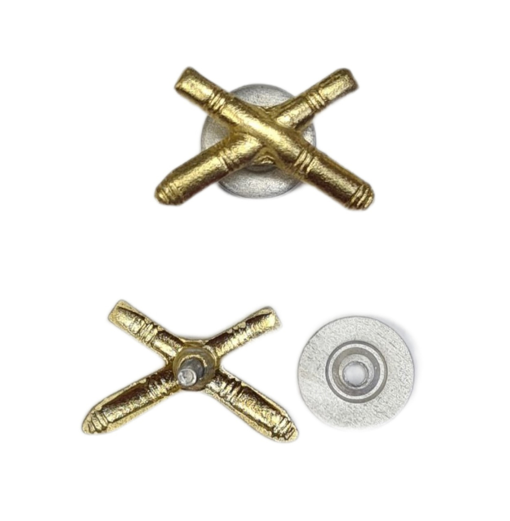 Эмблема петличная РВиА золотая на закрутке