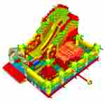 Коммерческий надувной батут «Змей Горыныч» 8,5*7*6 м