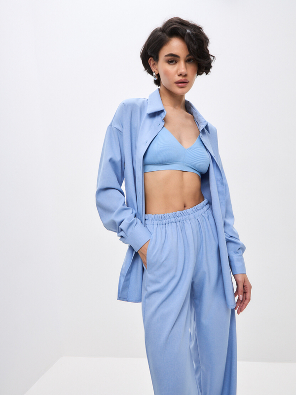 Голубые брюки Микадо