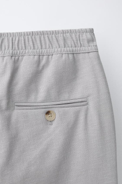 ZARA БРЮКИ RELAXED FIT COMFORT, ЖЕМЧУЖНО-СЕРЫЙ