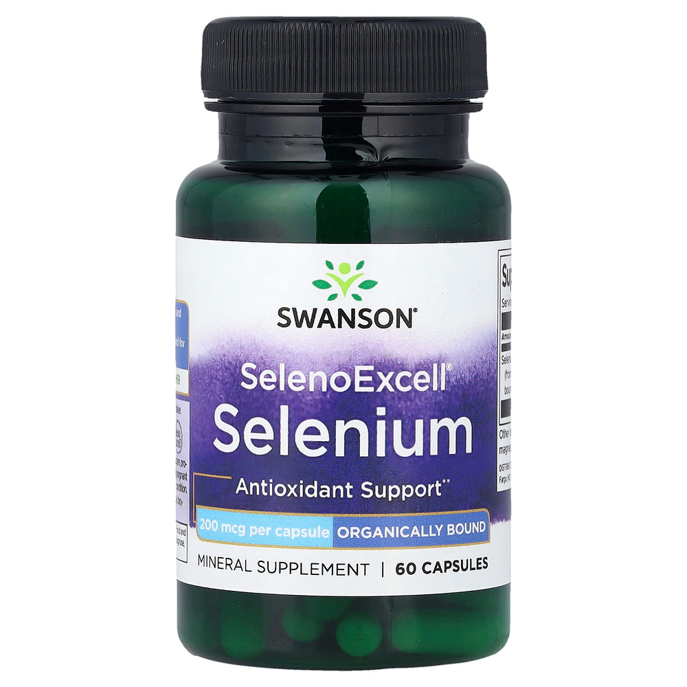 Swanson Vitamins, SelenoExcell®, селен, 200 мкг, 60 капсул