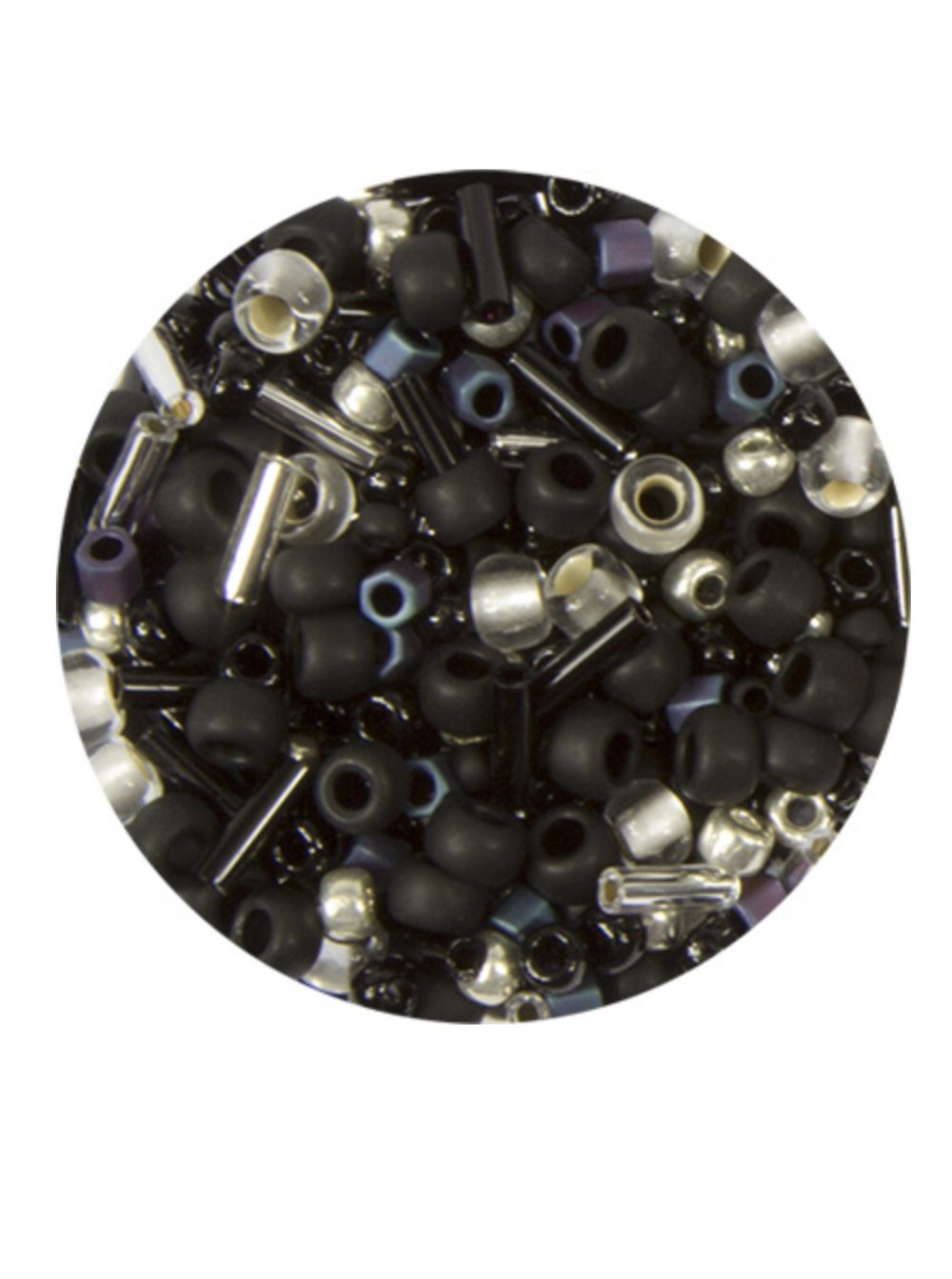 Бисер Япония "TOHO" MIX 1 25 г черно-серебристый