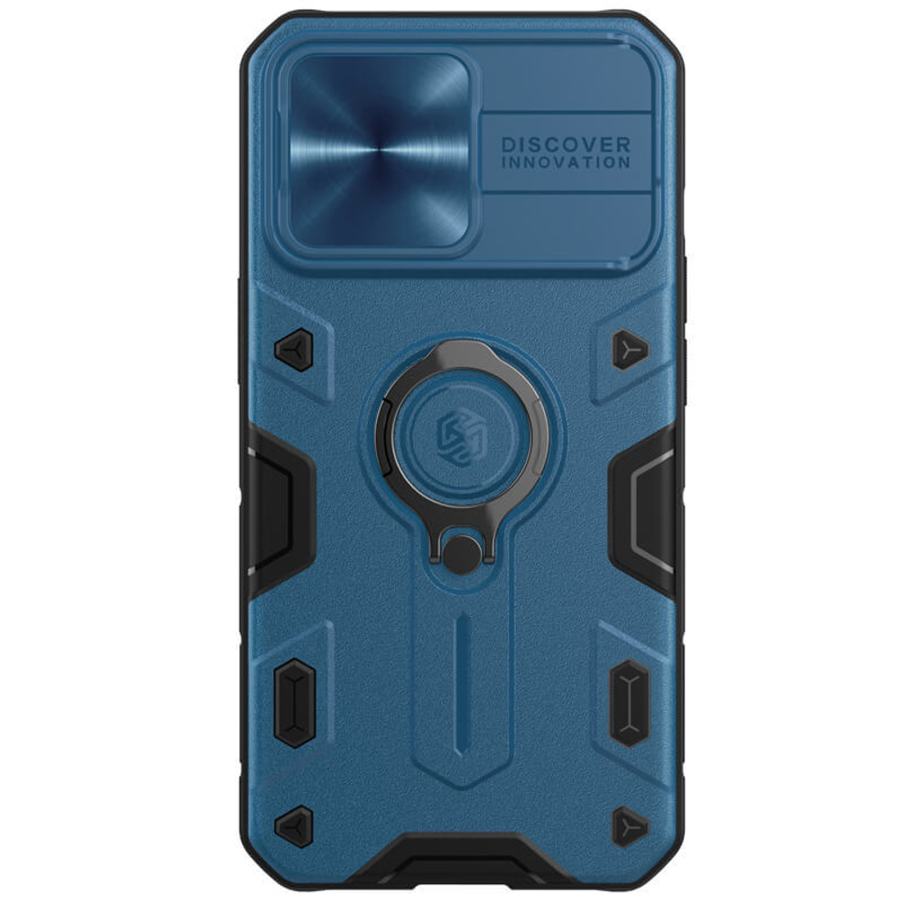 Противоударный чехол с кольцом и защитой камеры Nillkin CamShield Armor Case для iPhone 13 Pro