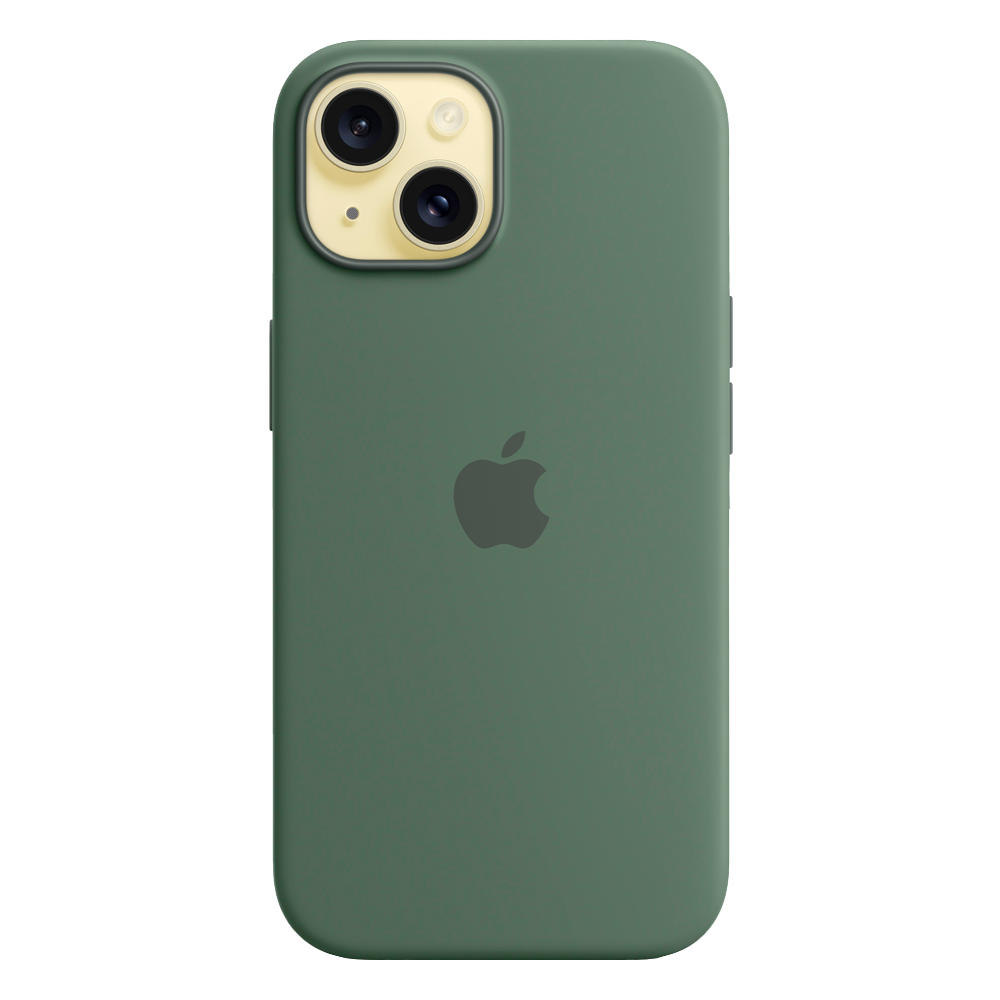 Силиконовый чехол с поддержкой MagSafe Apple Silicone Case для iPhone 15, Cypress (Кипарис)