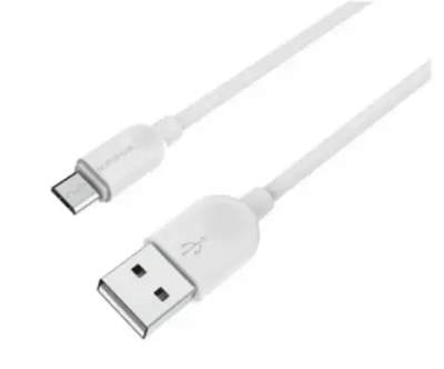 Кабель Borofone BX14 USB-Lightning 2.4А 3м PVC White