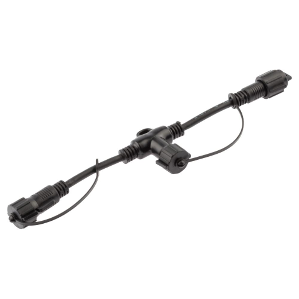 Коннектор ЭРА ERAPS-C для гирлянд Т-образный IP65 каучук черный | Профессиональное праздничное и новогоднее освещение