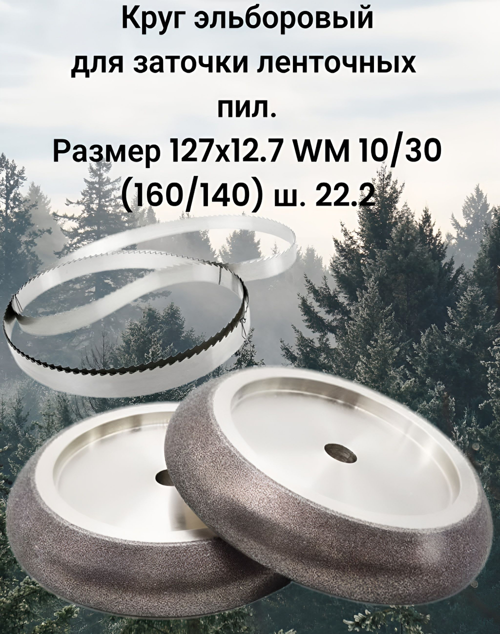 Круг Эльборовый 127x12.7. Зерно: 160/140. WM 10/30 22.2