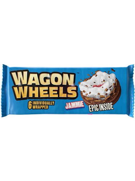 Шоколадное печенье Wagon Wheels JAMMIE с начинкой из мармелада и зефира 220 г