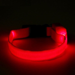 Ошейник светящийся узкий для небольших собак, 3 режима, 26см, Красный