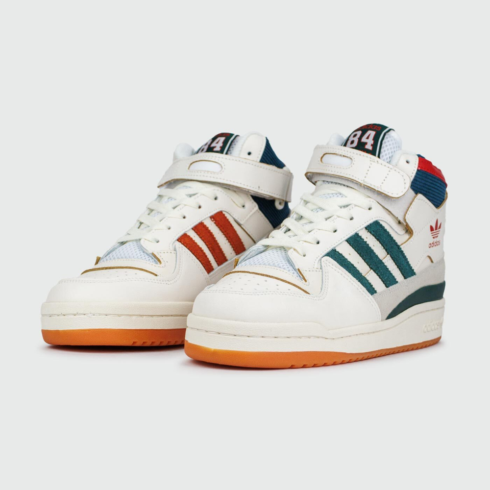 Кроссовки Adidas Forum 84 Hi Cream / Green / Red