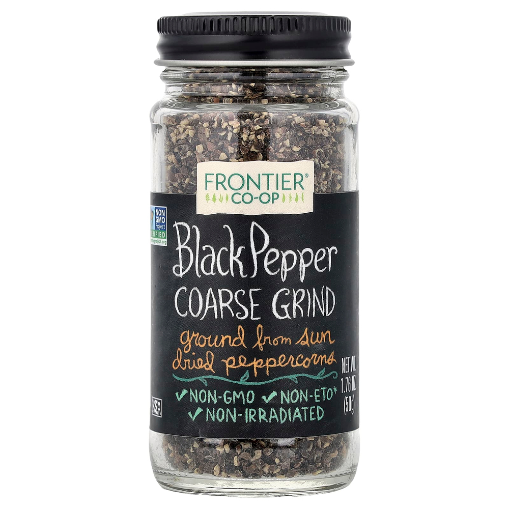 Frontier Co-op, Black Pepper, Coarse Grind, 1.76 oz (50 g)