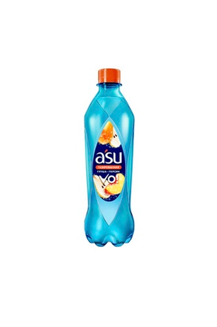 Минеральная вода Asu груша-персик газированная 1 л п\б