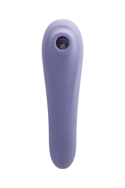 Вакуум-волновой стимулятор клитора Satisfyer Dual Pleasure Connect App, силикон, сиреневый, 17,9 см