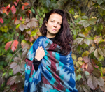 Палантин теплый с орнаментом Навахо