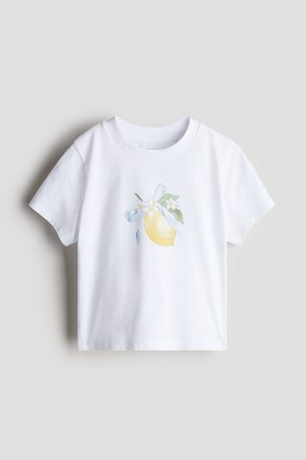 H&M Футболка с принтом, белый