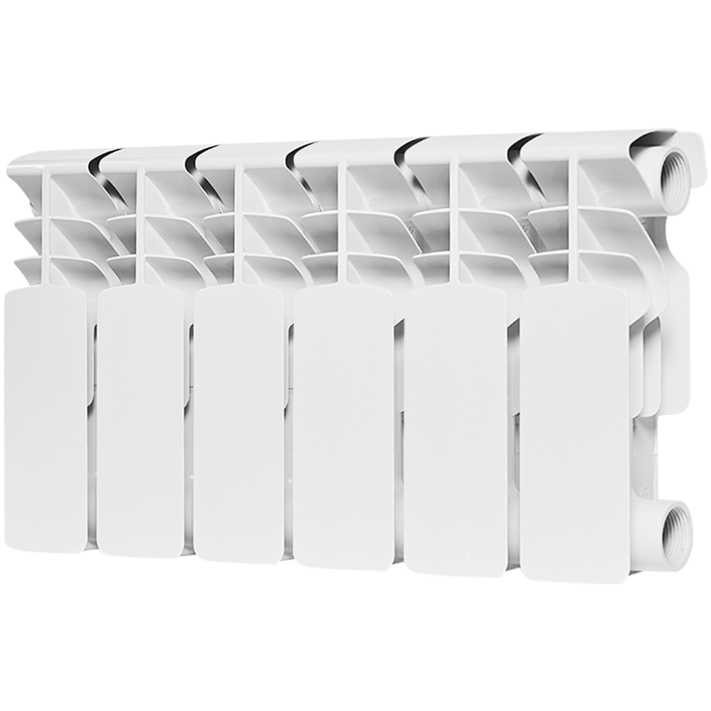 Радиатор биметаллический ROMMER Plus Bm 200 - 6 секций (подключение боковое, цвет белый)