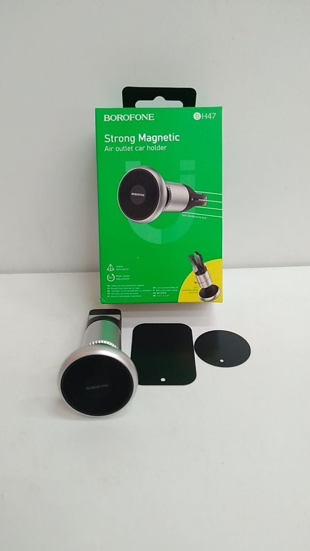 Автомобильный магнитный держатель Borofone BH47  (прищепка)