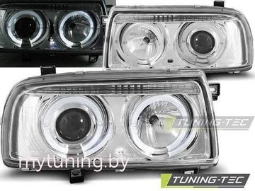 Передние фары angel eyes chrome для VW Vento