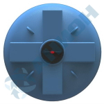 Емкость цилиндрическая вертикальная с дыхательным клапаном Анион 5150 л. вертикальная (2020x2020x1970см;синий) - арт.559400