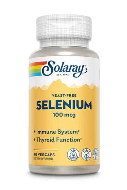 Selenium 100мкг Yeast-Free 90 капсул Solaray