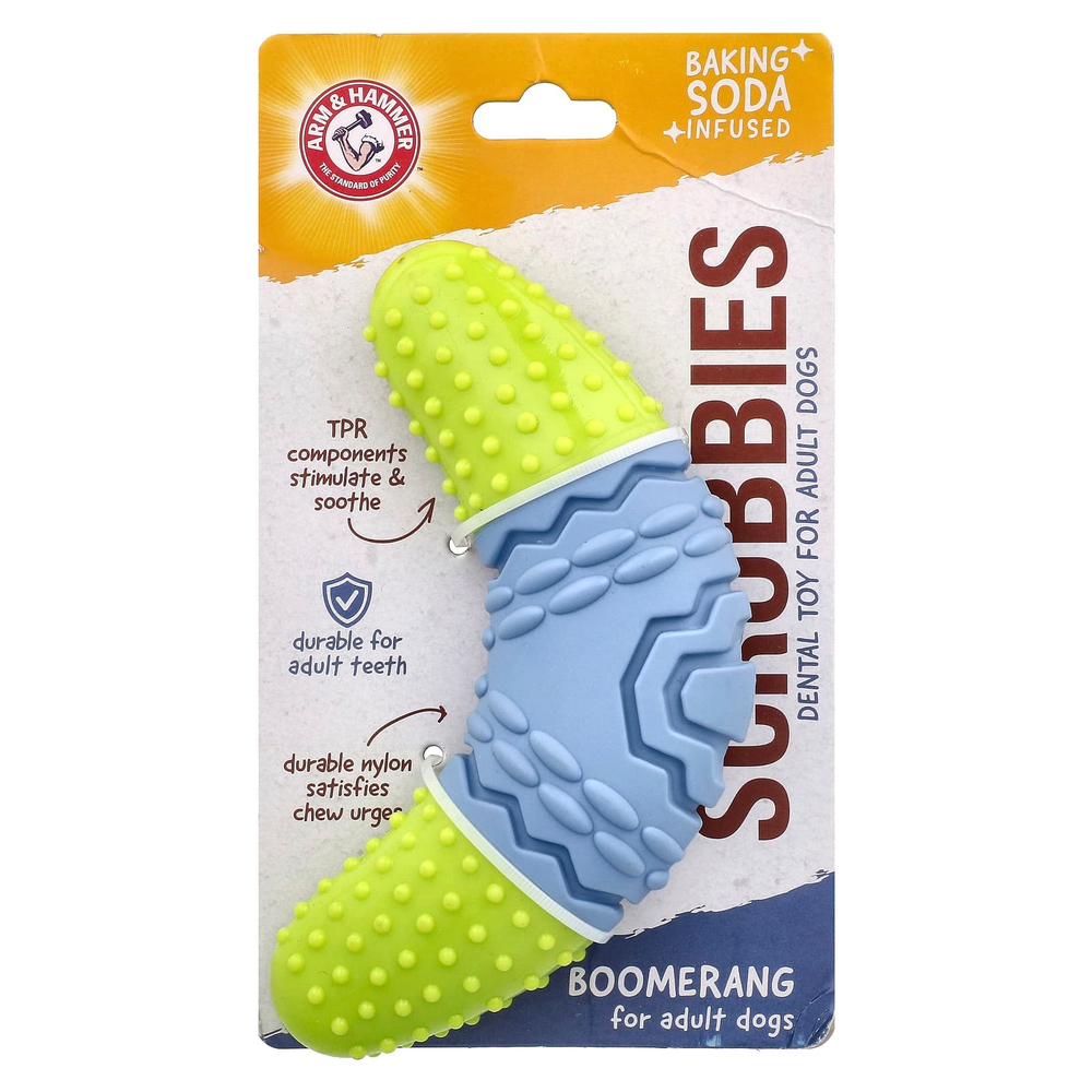 Arm & Hammer, Scrubbies, стоматологическая игрушка для взрослых собак, бумеранг, 1 игрушка