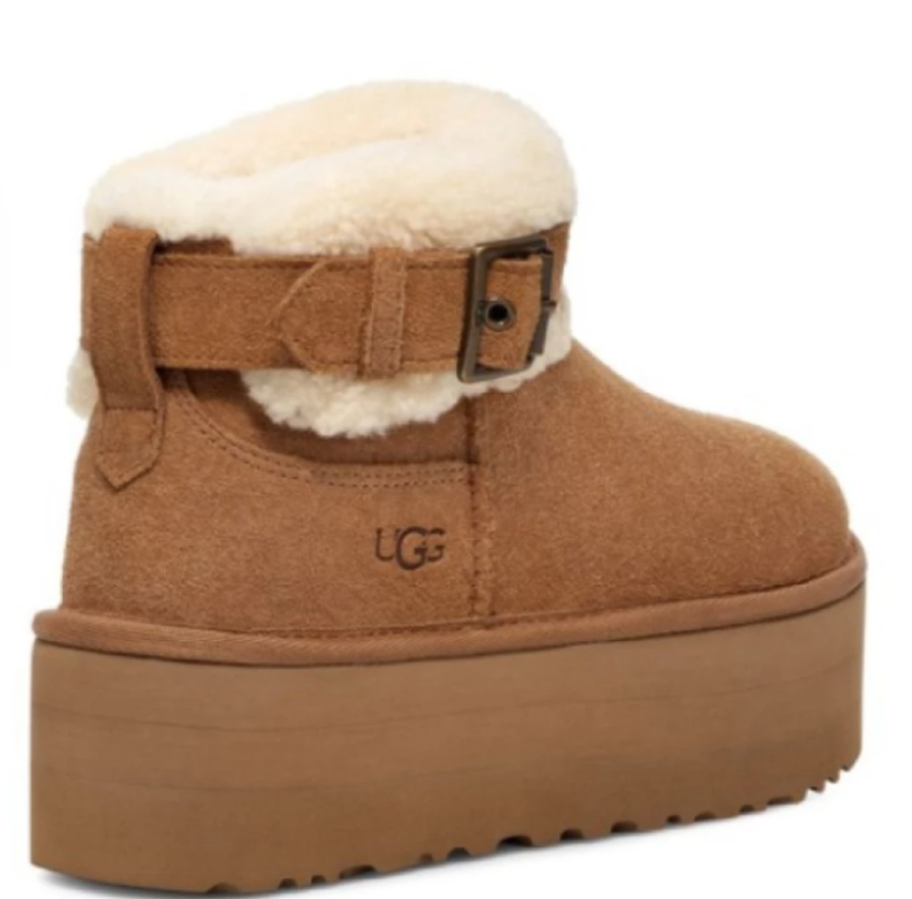 Ugg Ultra Mini Belted Roller Platform - Chestnut