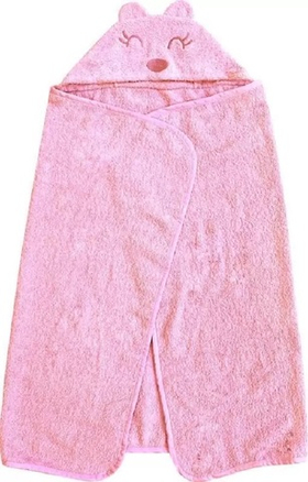 Полотенце-уголок топотушки М7 махра 120*70 см розовый