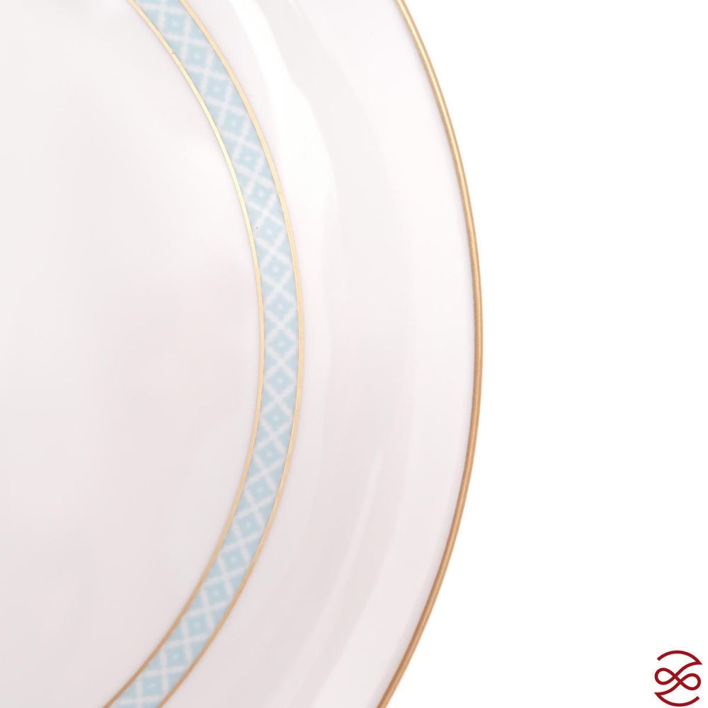 Блюдо круглое Falkenporzellan Corvara AERO BLUE-GOLD 31 см