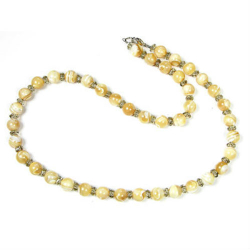 Бусы "Ириски" перламутр, раухтопаз