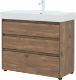 Тумба с раковиной Aquanet Nova Lite 302480 100 дуб рустикальный