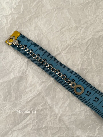 Вешалка петелька цепочка тонкая серебро