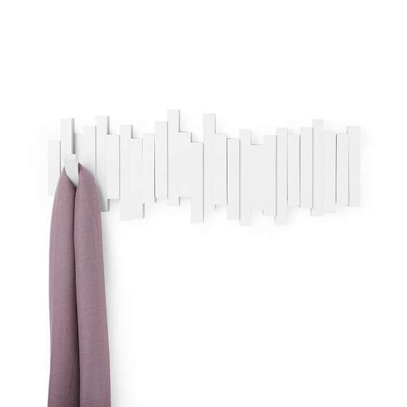 Настенная вешалка Sticks белая