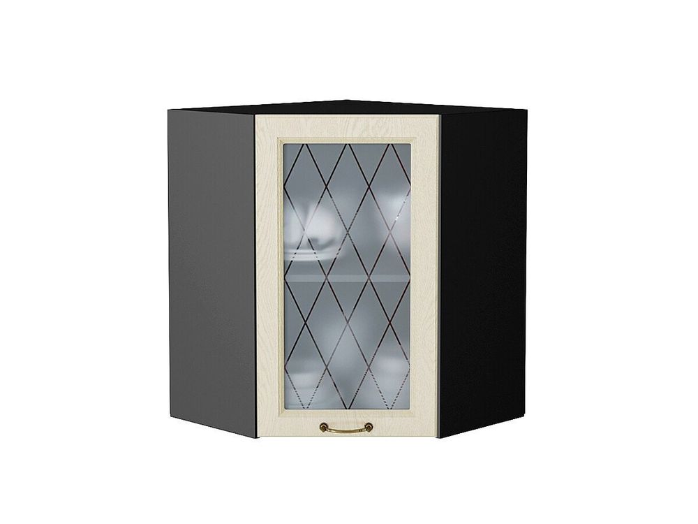 Шкаф верхний угловой остекленный Ницца