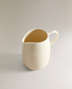 Zara Home кувшин из каменной керамики, цвет кремовый, 12.4 см
