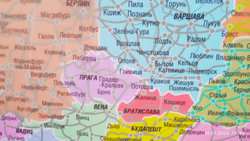 Карта от Европы до Китая транспортная, логистическая , контейнерные перевозки(150 см на 220 см ) 2024 г