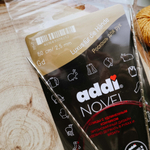 Спицы металлические круговые супергладкие c квадратным кончиком addiNovel 80 см