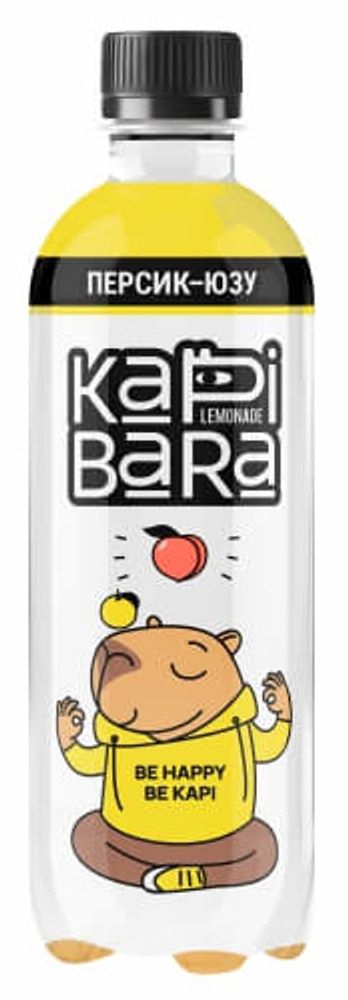 Газированный Напиток Капибара Персик-Юзу / Kapibara Peach-Yuzu 0.5 - пэт