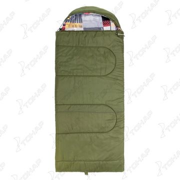 Спальный мешок TRAVEL Wide Plus 400 (220х106) Hollowfiber зелёный (N-SB-H400-220x106) NISUS