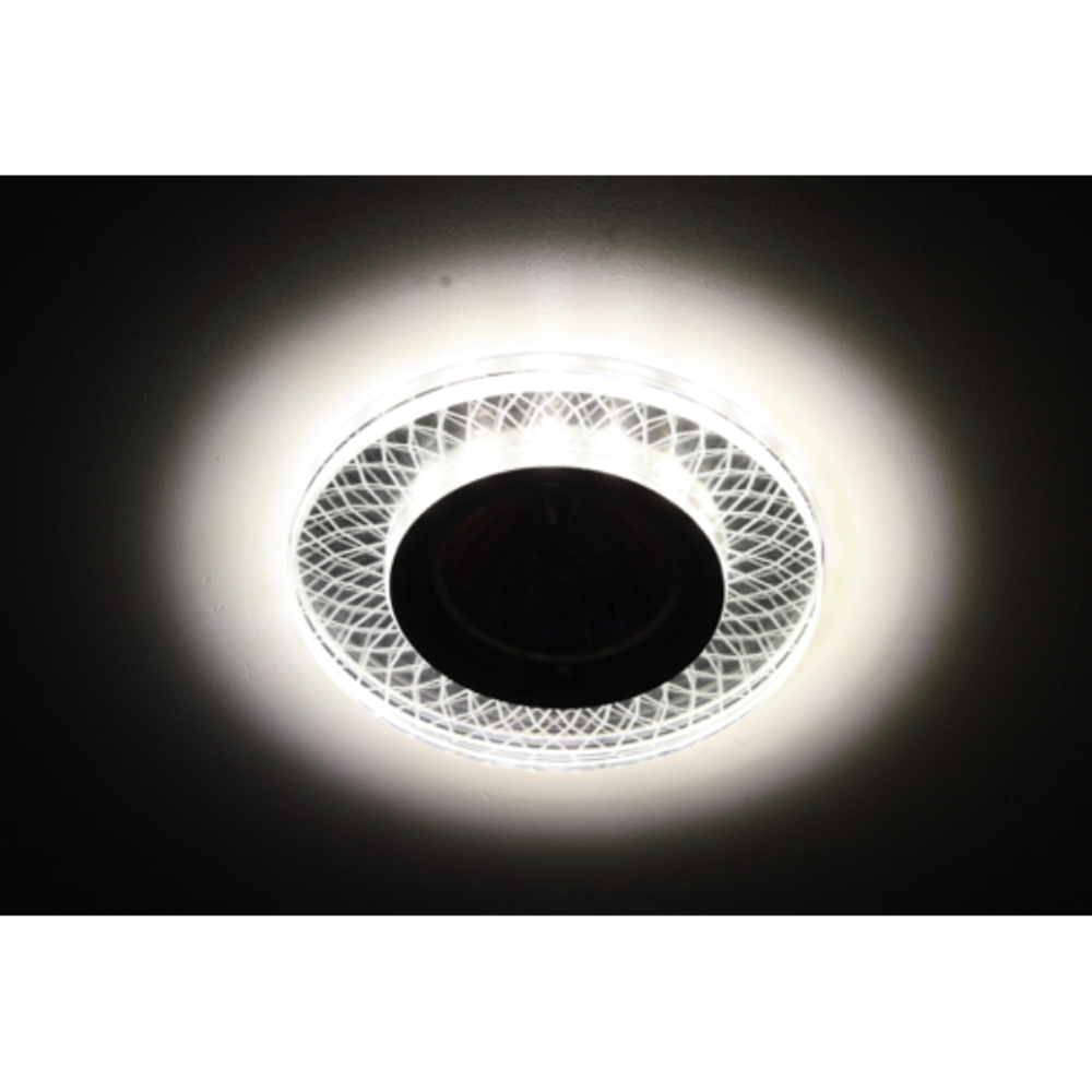 DK LD43 SL 3D /1 Светильник ЭРА декор cо светодиодной подсветкой MR16, зеркальный | Встраиваемые LED светильники