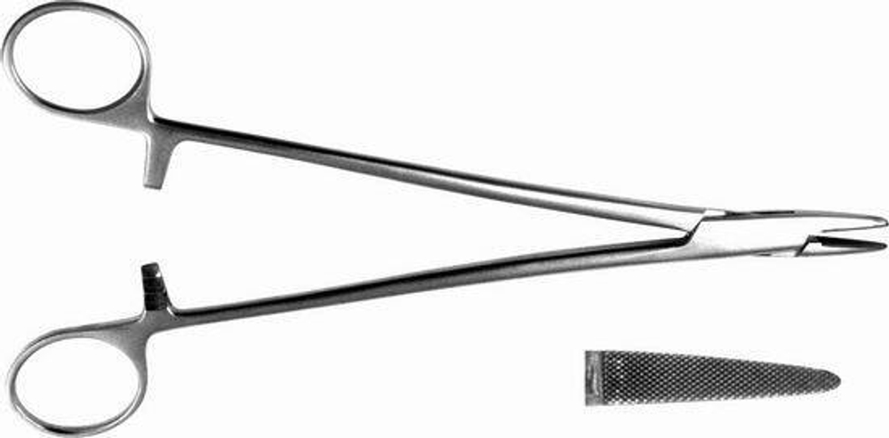 ТМ- И-10-8 Иглодержатель сосудистый, армир. тв. сплавом, 200 мм (НОВОЕ ИСПОЛНЕНИЕ)