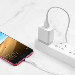 Кабель USB - микро USB HOCO X37 Cool power, 1м, 2.1A, белый