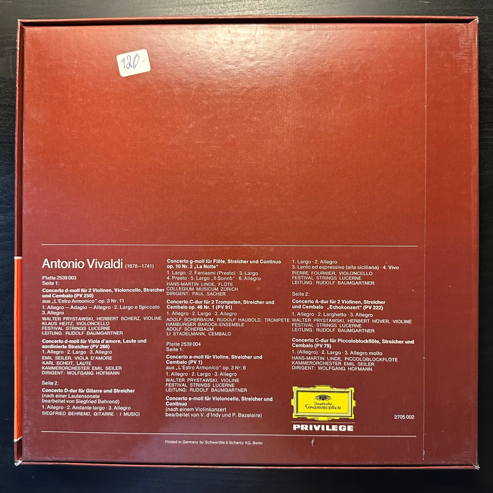 Антонио Вивальди - Концерты 2LP (Германия 1975г.)