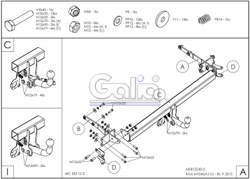 Оцинкованный фаркоп на Mercedes E-Class w211 седан 2002-2009 (без электрики), Galia M104C