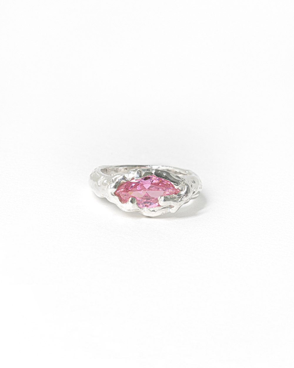 Кольцо Помпадур-мини с розовым фианитом Кольцо Помпадур-мини с розовым фианитом
