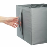 Корзина Förvaringskorg, серый, полиэстер, картон