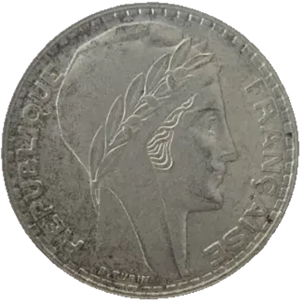 France, 20 Francs 1933 – "Turin" Series, XF