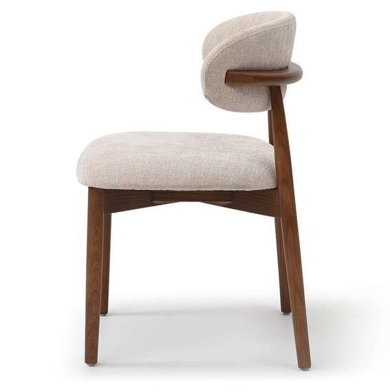 Стул Ando бежевый, ножки орех