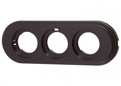 Рамка 3-х постовая, пластик, цвет Коричневый BF1-630-22