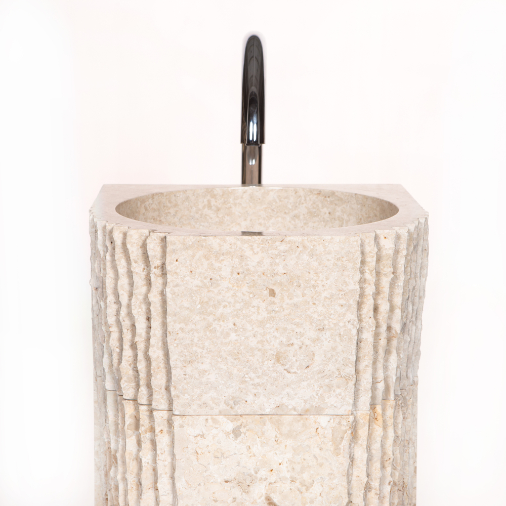 Раковина напольная из мрамора Pedestal MN-63220 40*40*90 137