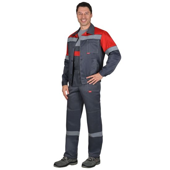 Костюм "Сириус-Легионер" полукомбинезон (серый/красный)